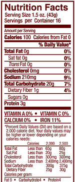 Charlie Farm Bread (Baguette shape) - 24 oz loaf Nutrition Info